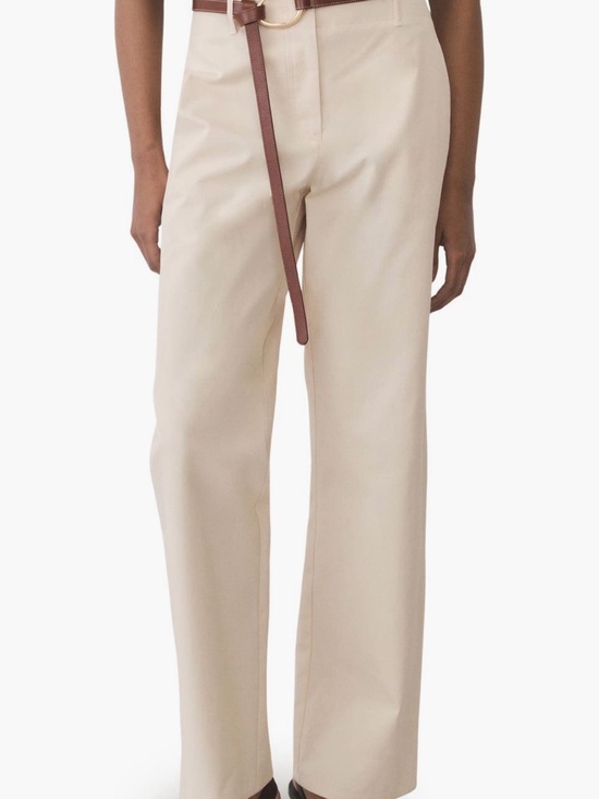 Mango Pants - MANGO Straight Leg Cotton Pants – Ecru – Size US 2 / EUR 34
